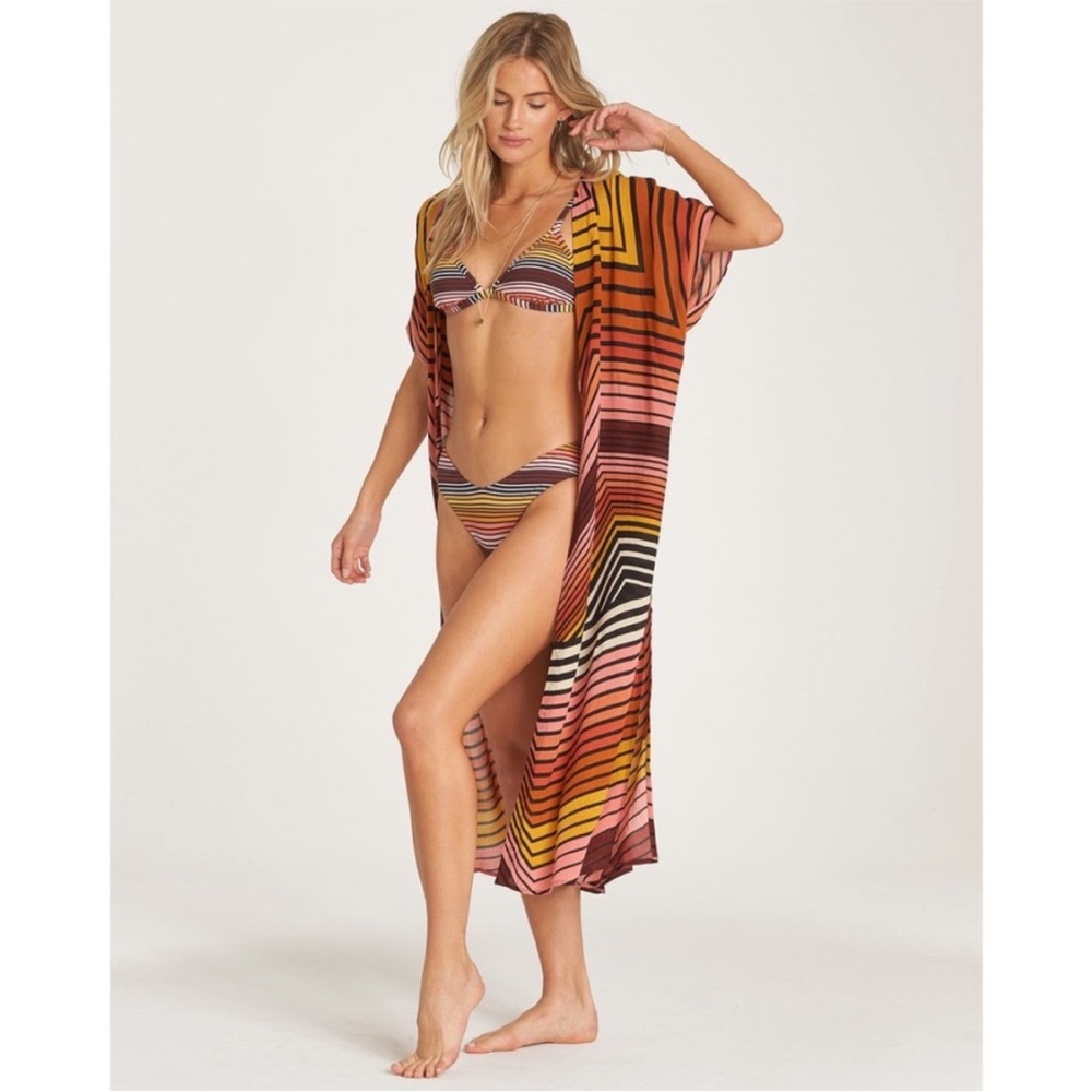 Billabong Sunburnt Sky Maxi Duster
Kimono Rainbow Chevron Striped Coverup Large